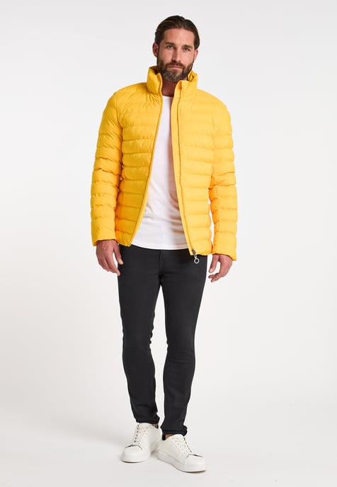 Dreimaster Padded quilted jacket Men yellow - Image 2