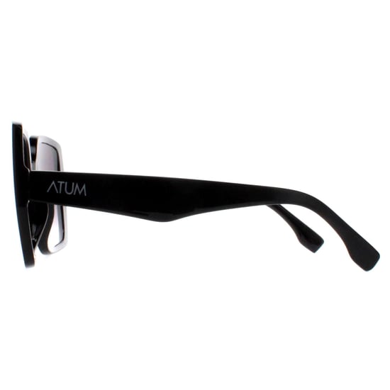 Atum Square Womens Shiny Black Smoke Grey Gradient Zouk