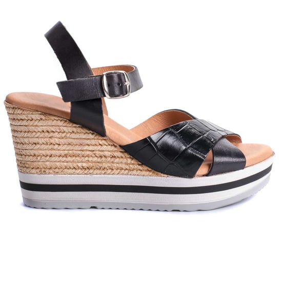 Confortable wedge sandal Purapiel in Red