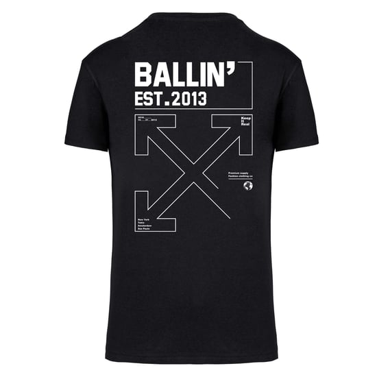 Ballin Est. 2013 Tee SS Backprint Cross Shirt Zwart - Image 2