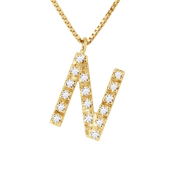 DIADEMA - Necklace with Diamonds - N - Yellow Gold
