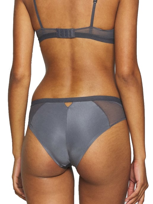 Symmetry Low Rise Cheeky Briefs Dark Grey