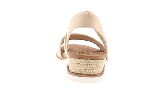 Skechers Womens Wedge Sandals Arch Fit Beach Kiss Elasticated natural