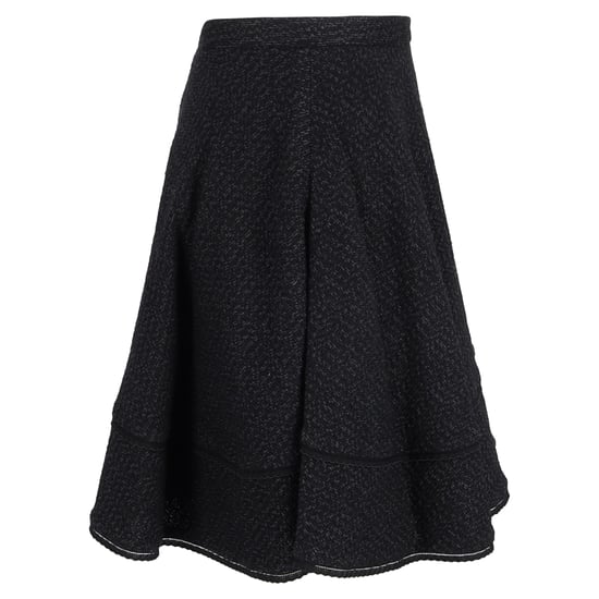 Red Valentino Tweed A-Line Skirt in Black Wool - Image 2
