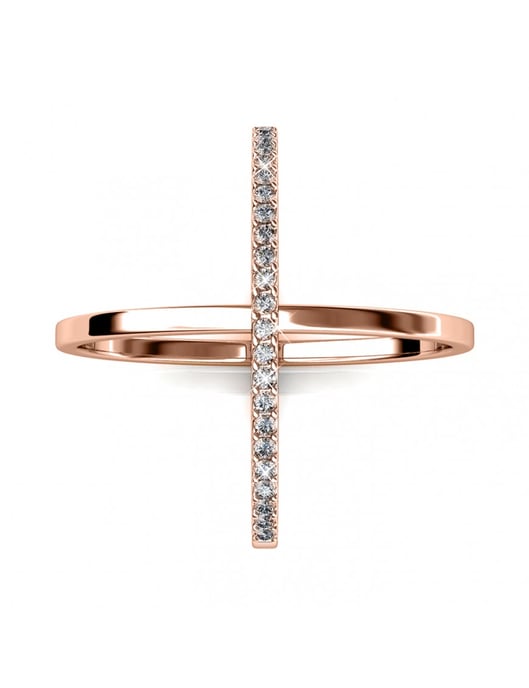 X Duo ring - Oostenrijks kristal - Image 3