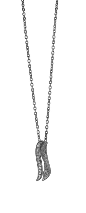 Orphelia Women's 925 Sterling Silver Chain with Pendant - Black ZH-6030/2 - Image 2