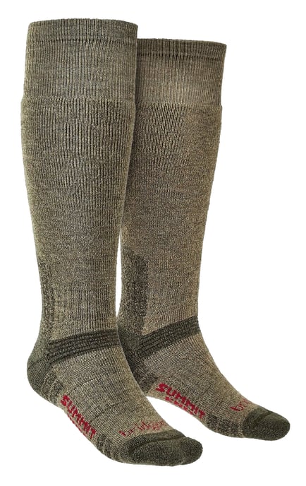 Bridgedale - Mens Outdoor Merino Wool Knee High Socks - Olive - Image 1