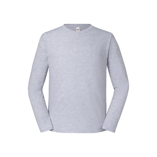 Fruit of the Loom Heren Iconic 195 Premium T-shirt met lange mouwen (Heide Grijs) - Image 1