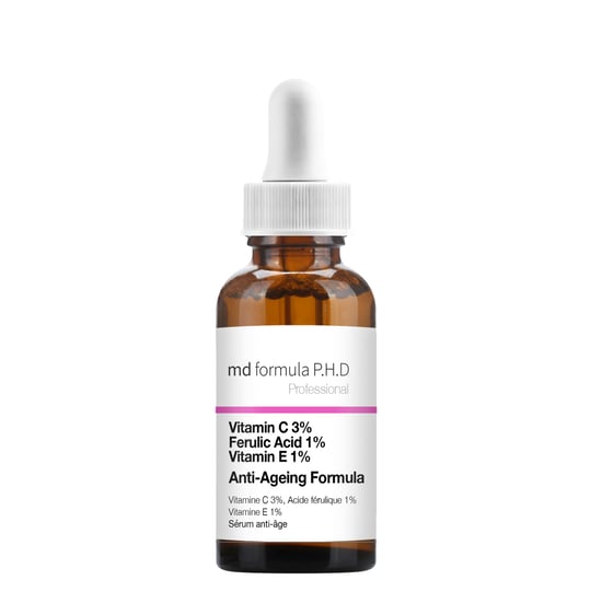 MD Formula P.H.D Anti-Aging Serum 30ml Vitamin C 3%, Ferulic Acid 1%, Vitamin E 1% - Image 1