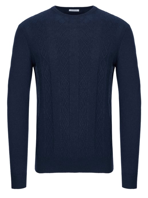 Malo Optimum cashmere pullover navy - Image 1