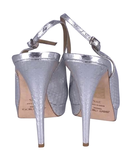 Jimmy Choo Clue Pumps in Silver Leather - Image 3