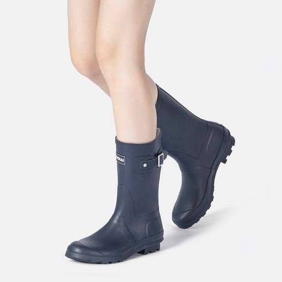EVER AU Women Penguin Mid-Calf Gumboots - Navy