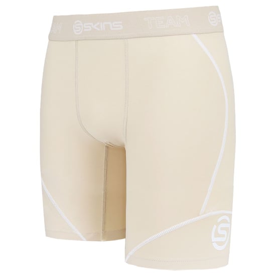 Skins DNAmic Mens Beige Neutral Compression Half Tights Shorts DB00010029002