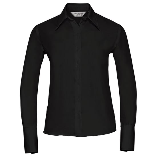 Russell Collection Womens/Ladies Ultimate Long-Sleeved Shirt (Black) - Image 1