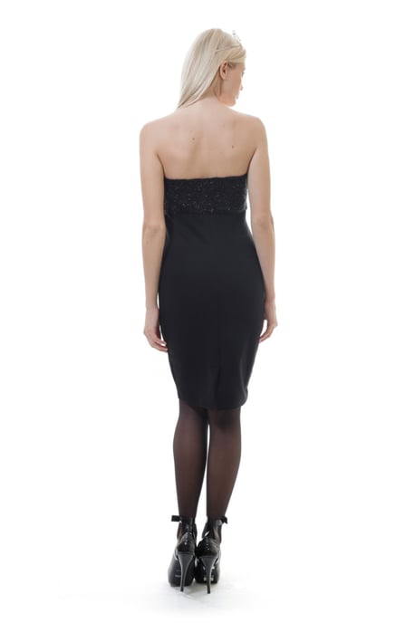 Straight Strapless Mini Dress