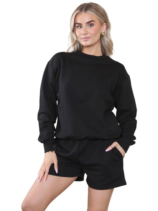 Kruze | Womens Sweatshirt & Shorts Tracksuit Set - Image 1