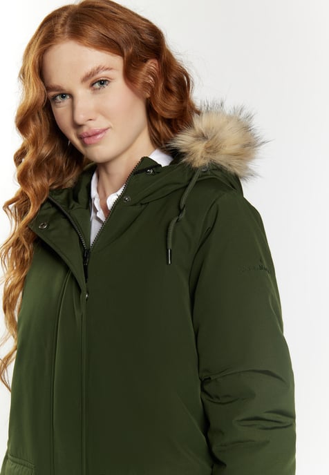 Dreimaster Winterparka met imitatiebont Dames donkergroen - Image 5