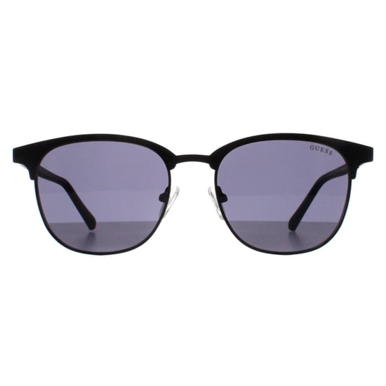 Guess Semi Rimless Mens Matte Black Smoke Grey GU00052