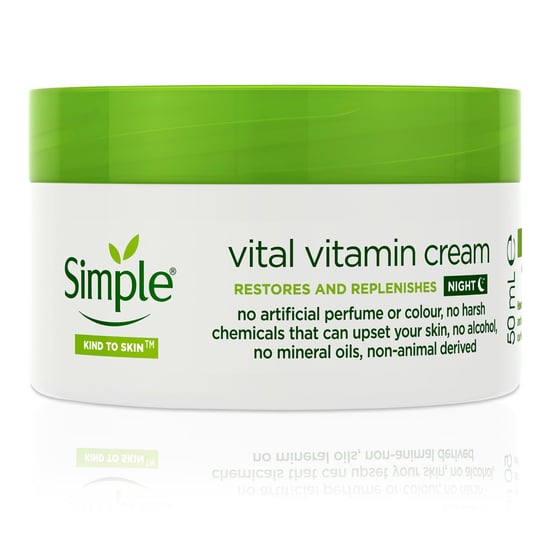 Simple Kind to Skin Vital Vitamin Night Cream for Sensitive Skin, 50ml, 3 Pack