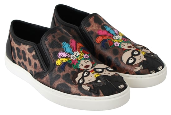 Dolce & Gabbana Women's Leather Leopard #dgfamily Loafers Shoes - Image 3