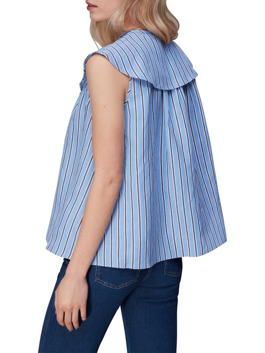 Maggie Stripe Collar Top