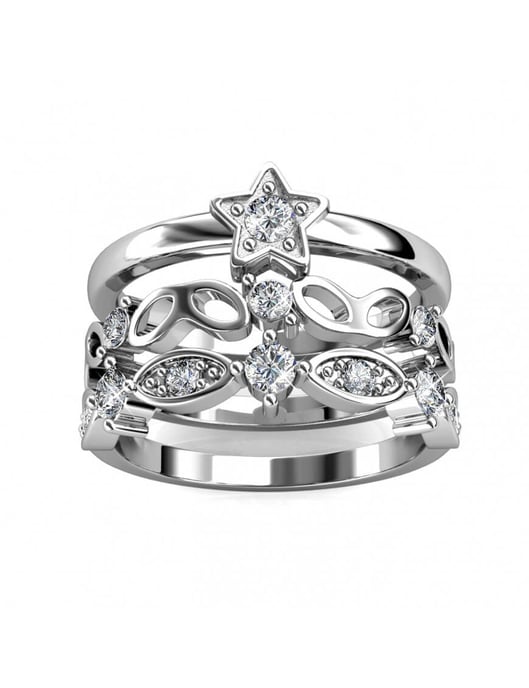 Solar Ring - Silver och kristall - Image 5