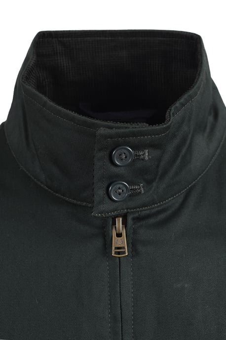 Fred Perry Waxed Cotton Harrington Jacket Night Green - Image 2