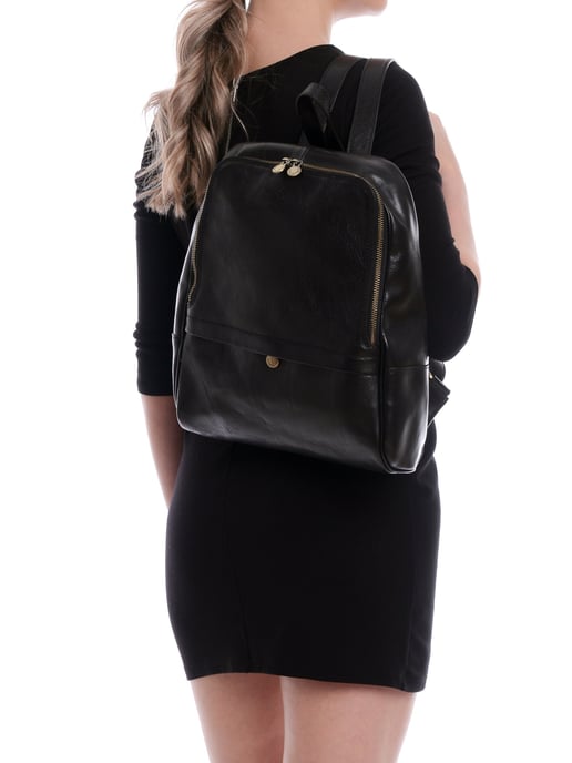 Anna Luchini SS22 AL 3132 Black Leather Bag - Image 5