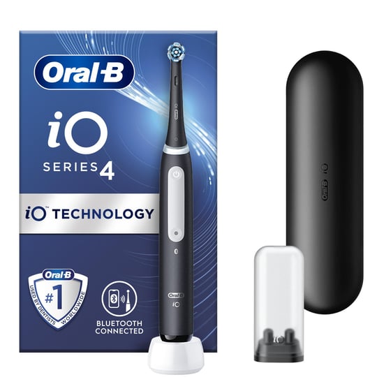 Oral-B iO4 Electric Toothbrush with Toothbrush Head & Travel Case, Black - Image 3