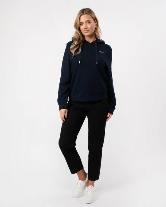 Tommy Hilfiger 1985 Relax Mini Corp Logo Dams Hoodie - Image 3