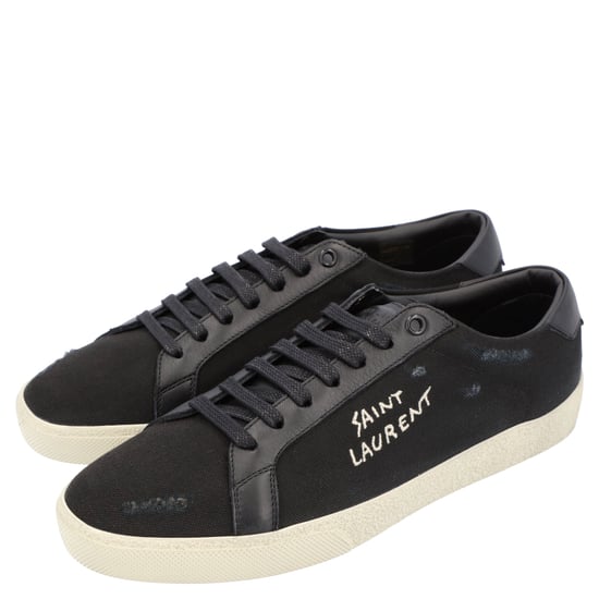 Saint Laurent Court Classic Sl/06 Broderade Sneakers Svart - Image 4