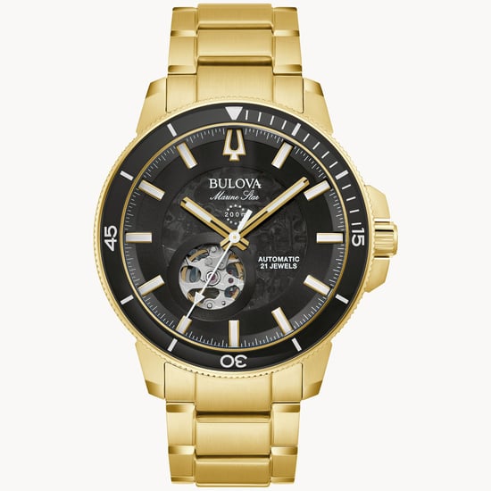 Bulova Marine Star Heren Gouden Horloge 97A174 - Image 1