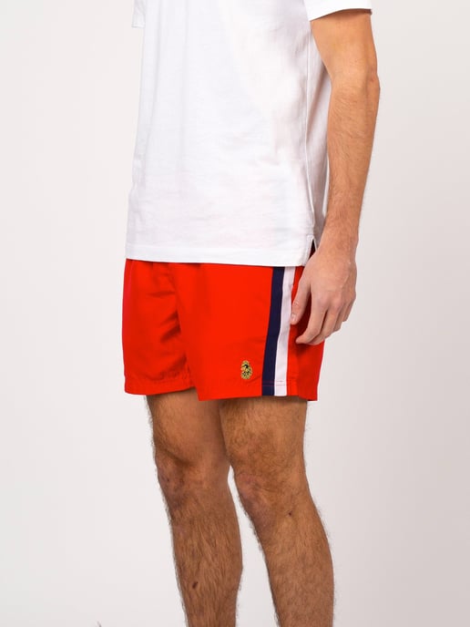 Luke 1977 Men's Cabo San 2 Swim Shorts in Red - Image 1