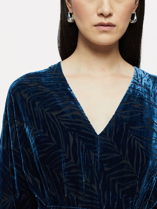 Zebra Devore Velvet Jumpsuit