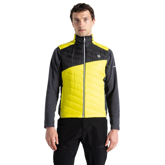 Dare 2B Mens Touring Quilted Lightweight Gilet (Neon Spring/Black)