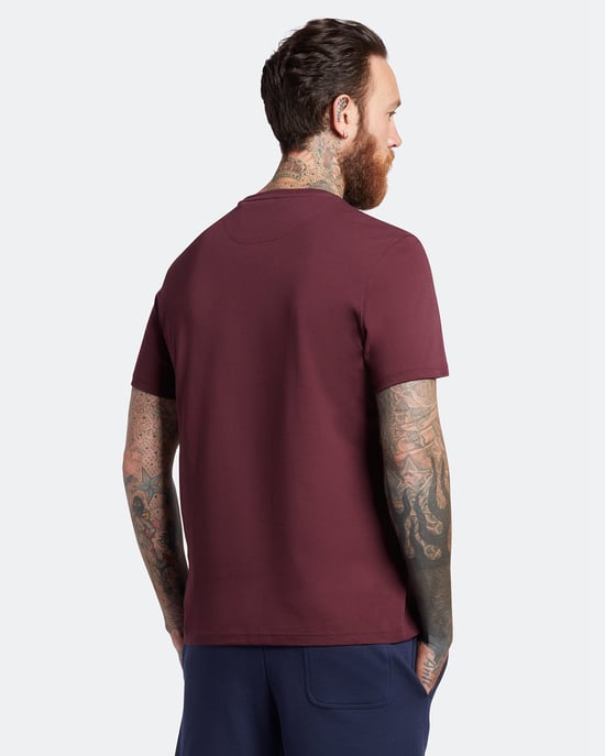 Lyle & Scott Effen T-shirt in Bourgondië - Image 4