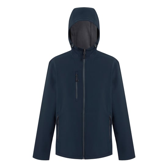 Regatta Mens Navigate 2 Layer Soft Shell Jacket (Navy/Seal Grey) - Image 1
