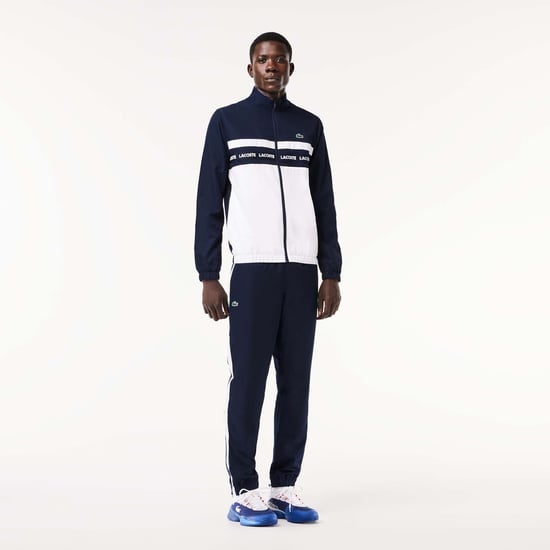 Men's Lacoste Sportsuit Tennis Tracksuit in Navy-White