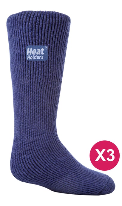 Heat Holders - Set van 3 thermo wintersokken voor kinderen - Diepblauw - Image 1
