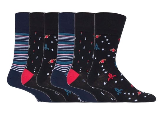 Gentle Grip - 6 Pairs Mens Gentle Grip Non Elastic Socks - MGG548 - Image 1
