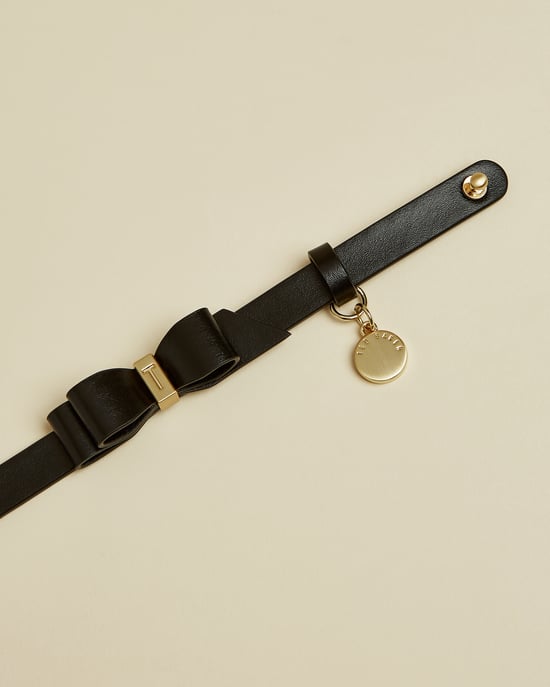 Ted Baker Justine Leather Bow Bracelet, Black