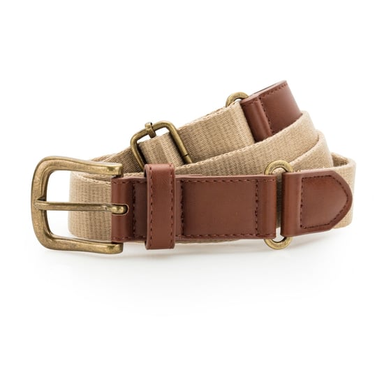 Asquith & Fox Heren Fauxleer en Canvasgordel (Khaki) - Image 1