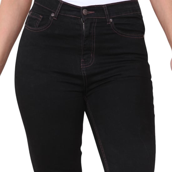Dames Magic Shaping Slim Flare Leg Jeans met hoge taille in zwart - Image 3