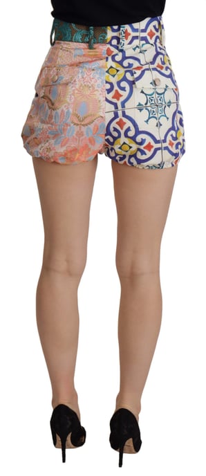 Dolce & Gabbana Multicolor High Waist Hot Pants Women's Shorts - Image 2