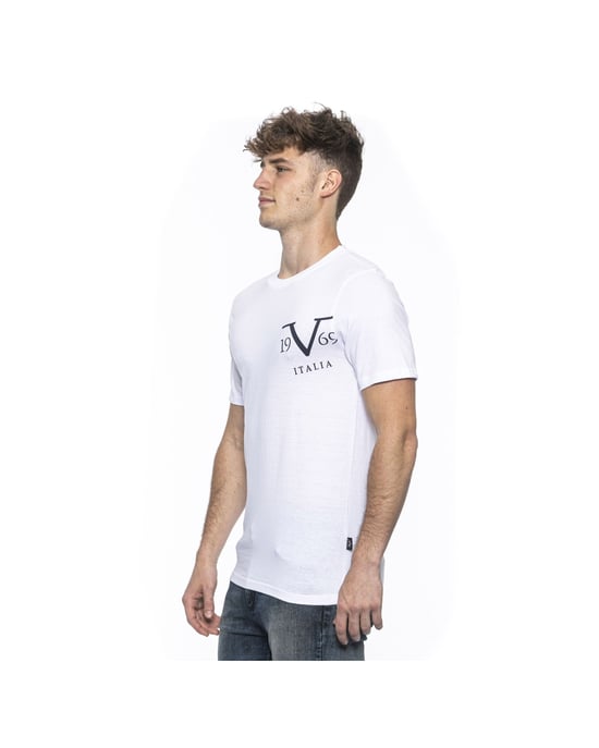 19V69 Italia Mens T-Shirt White Mike White