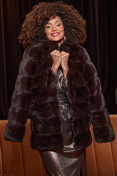 Rich Chocolate Premium Super Soft Faux Fur Coat