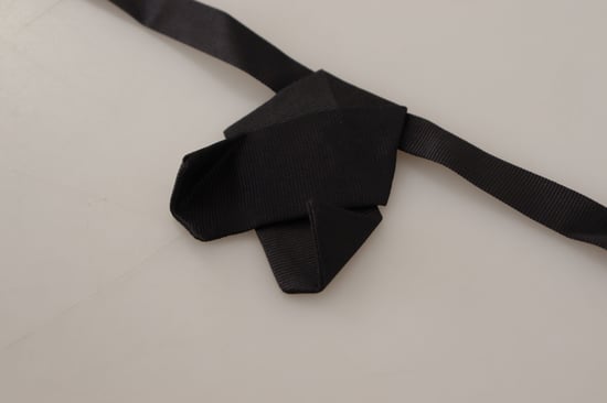 Classic  Silk Bow Tie with Adjustable Neck Strap