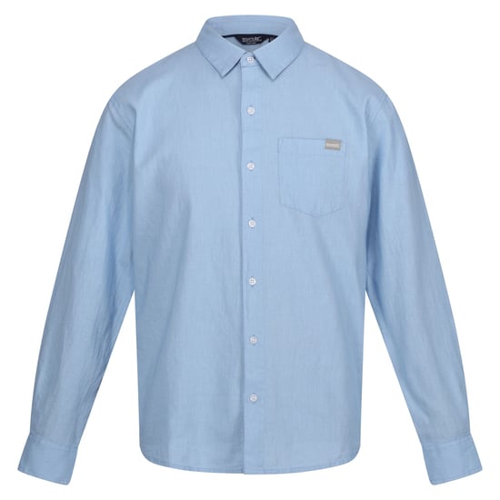 Regatta Mens Babbinswood Linen Shirt (Powder Blue)
