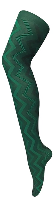 Sock Snob Dames80 denier ondoorzichtig patroon panty's - Weef Groen - Image 1