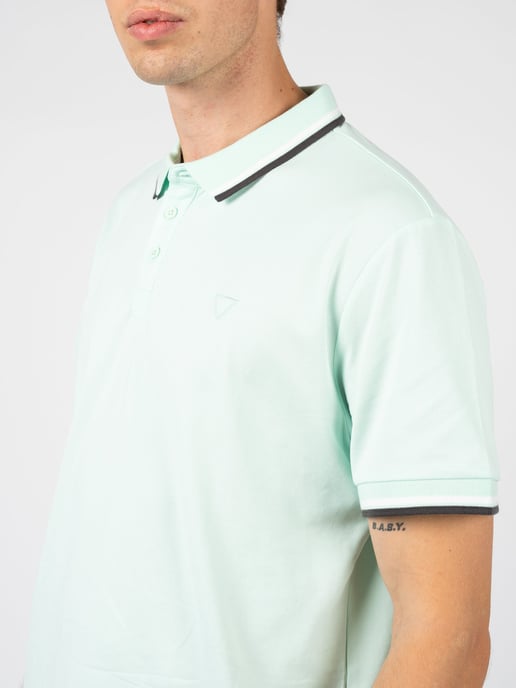 Guess Polo Shirt Men's Turquoise